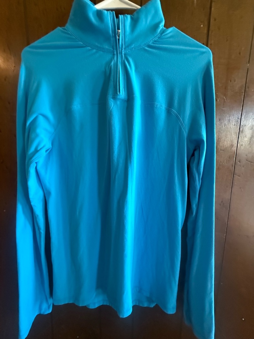 lululemon athletica Long-Sleeve Quarter-Zip Top in Aqua Blue